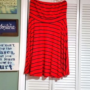 Torrid Red and blue skater dress